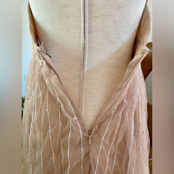 Fairytale Boho Goddess Gown | Nude, Sparkly Sequins, Ultra Flowy! Gorgeous! - Picture 10 of 13